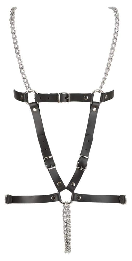 ZADO Fetisch Harness mit Ketten S-L – Hollow Rueckseite