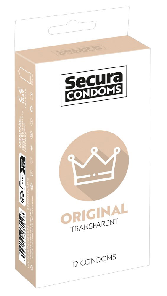 Secura Klassiker Transparente Kondome mit Silikonbeschichtung transparent 12 Stück