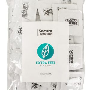 Secura Extra Feel - Transparente, extra dünne Kondome (180mm, 52mm) transparent 100 Stück