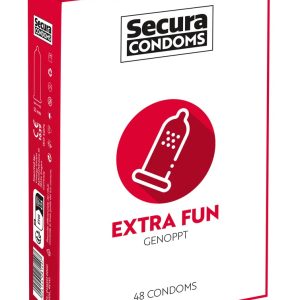 Secura Extra Fun - Transparente Kondome mit Noppen 48 Stück