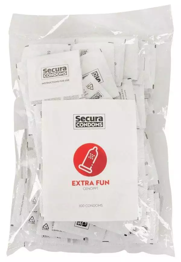 04165410000_nor_a Secura Extra Fun - Transparente Kondome mit Noppen transparent 100 Stück