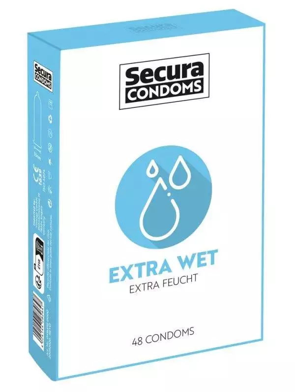 04165920000_nor_a Secura Extra Wet - Transparente extra feuchte Kondome 48 Stück