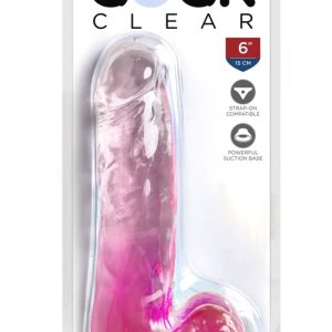 King Cock Clear - Transparenter Naturdildo mit starkem Saugfuß transparent/pink