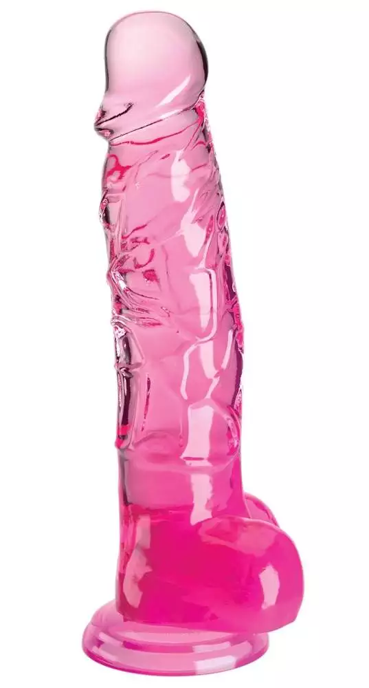 King Cock Clear Naturdildo 8" mit Saugfuß - Transparent und biegsam transparent/pink King Cock Clear Naturdildo 8" mit Saugfuß - Transparent und biegsam transparent/pink