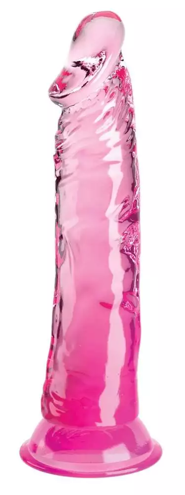 King Cock Clear 8 Transparenter Naturdildo mit Saugfuß transparent/pink