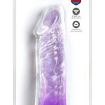 King Cock Clear 8 Transparenter Naturdildo mit Saugfuß Transparent/Lila