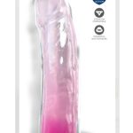 King Cock Clear Transparenter Naturdildo mit Saugfuß, 9 Zoll transparent/pink