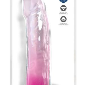 King Cock Clear Transparenter Naturdildo mit Saugfuß, 9 Zoll transparent/pink