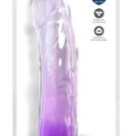 King Cock Clear Transparenter Naturdildo mit Saugfuß, 9 Zoll Transparent/Lila