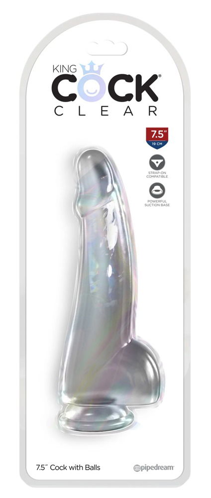 King Cock Clear 7,5" Transparent-Naturdildo transparent