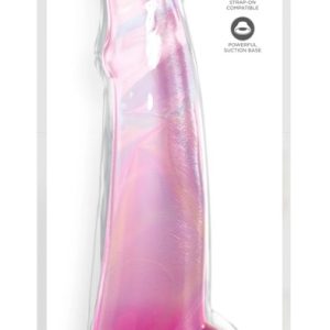 King Cock Clear Transparent-Dildo 10" mit Saugfuß, pralle Eichel & Äderung transparent/pink