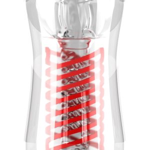 PDX Elite ViewTube 2 Stroker - Transparenter Masturbator, Spiral Compression, raffinierte Stimulationsstruktur transparent