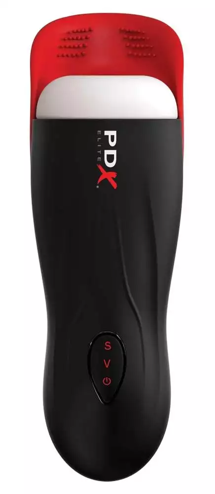PDX Elite Masturbator Fap-O-Matic Pro - Intensive Stimulation, 10 Vibrationsmodi, 5 Saugmodi schwarz