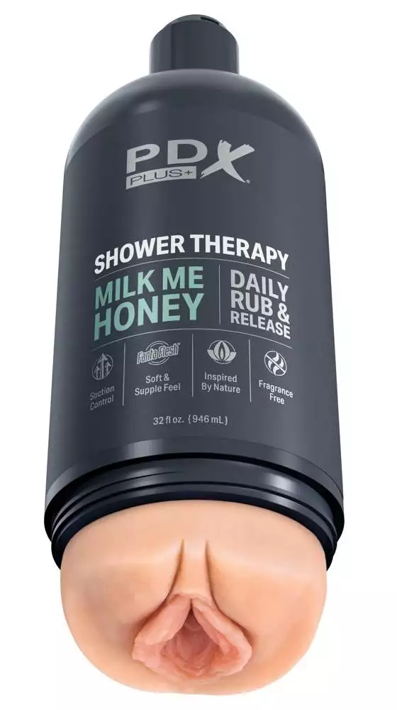 PDX Plus Shower Therapy Milk Me Honey - Masturbator in Shampooflasche Hautfarben hell/Grau