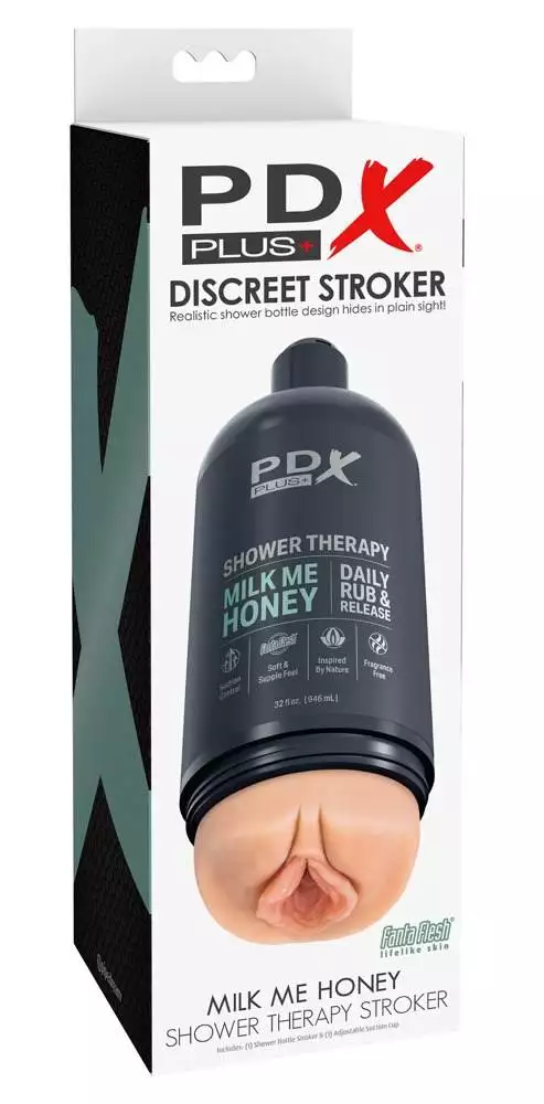 PDX Plus Shower Therapy Milk Me Honey - Masturbator in Shampooflasche Hautfarben hell/Grau