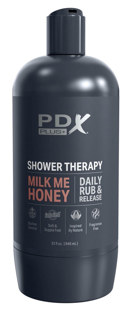 PDX Plus Shower Therapy Milk Me Honey - Masturbator in Shampooflasche Hautfarben dunkel/grau