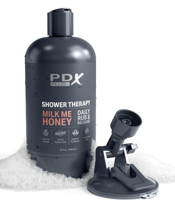 PDX Plus Shower Therapy Milk Me Honey - Masturbator in Shampooflasche Hautfarben dunkel/grau