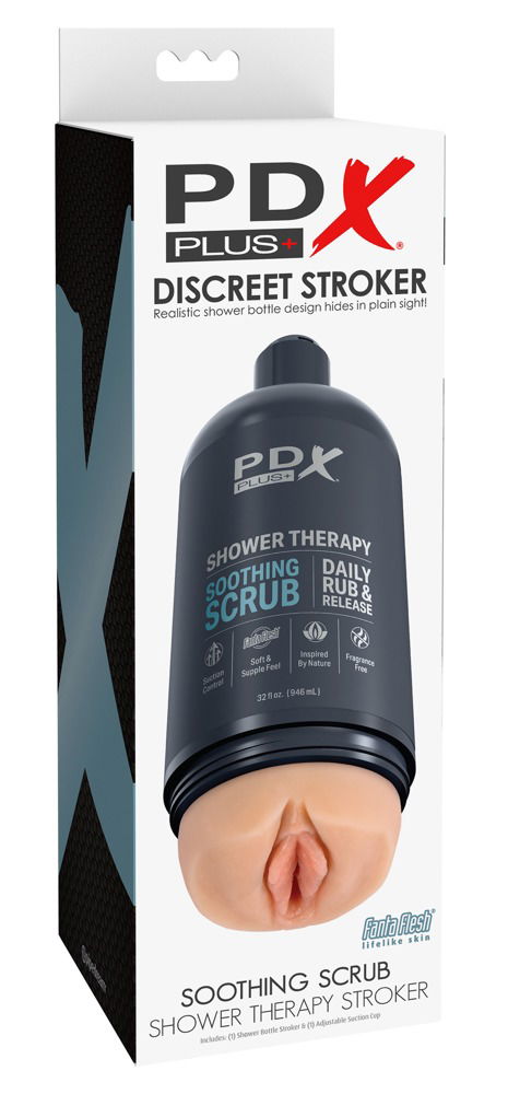 PDX Plus Shower Therapy Masturbator Hautfarben hell/Grau