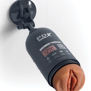 PDX Plus Shower Therapy Masturbator Hautfarben dunkel/grau