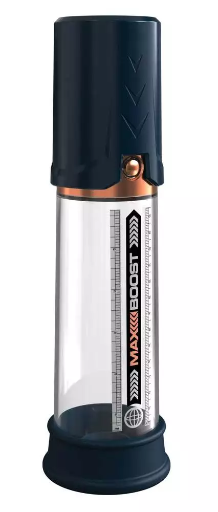 Pump Worx Max Boost - Transparente Penis-/Potenzpumpe Transparent/Blau