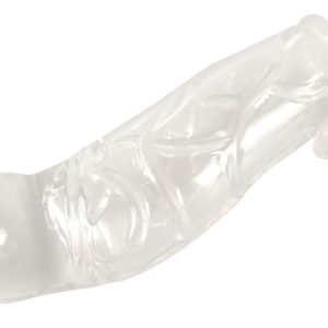 Crystal Clear Penis Sleeve mit Hodenring - Verlängert & verdickt den Penis um 5 cm transparent