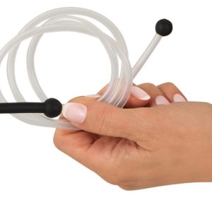 PenisPlug Natursekt Dilator - 75cm Schlauch, Selbstverköstigung Schwarz/Transparent