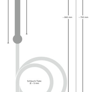 PenisPlug Natursekt Dilator - 75cm Schlauch, Selbstverköstigung Schwarz/Transparent