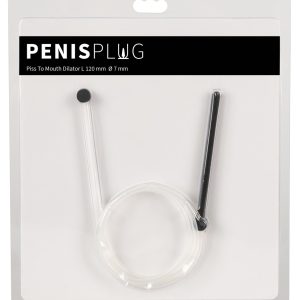 PenisPlug Natursekt Dilator - 75cm Schlauch, Selbstverköstigung Schwarz/Transparent