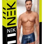 NEK Herren Pants Blue - Metallic-Mattlook, Reißverschluss, eng & körperbetont blau Größe XL