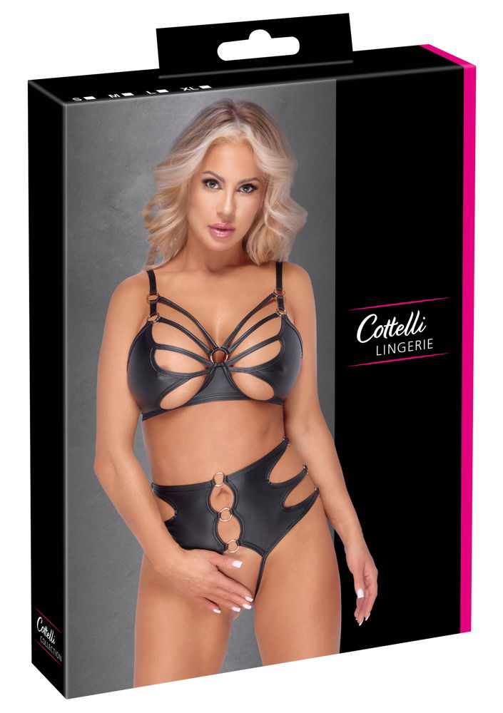 Cottelli LINGERIE BH-Set Ringe schwarz Größe S