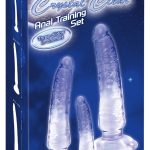 Crystal Anal Training Set - 3-teiliges Analdildo-Set mit verschiedenen Größen und Gewichten Blau/Transparent