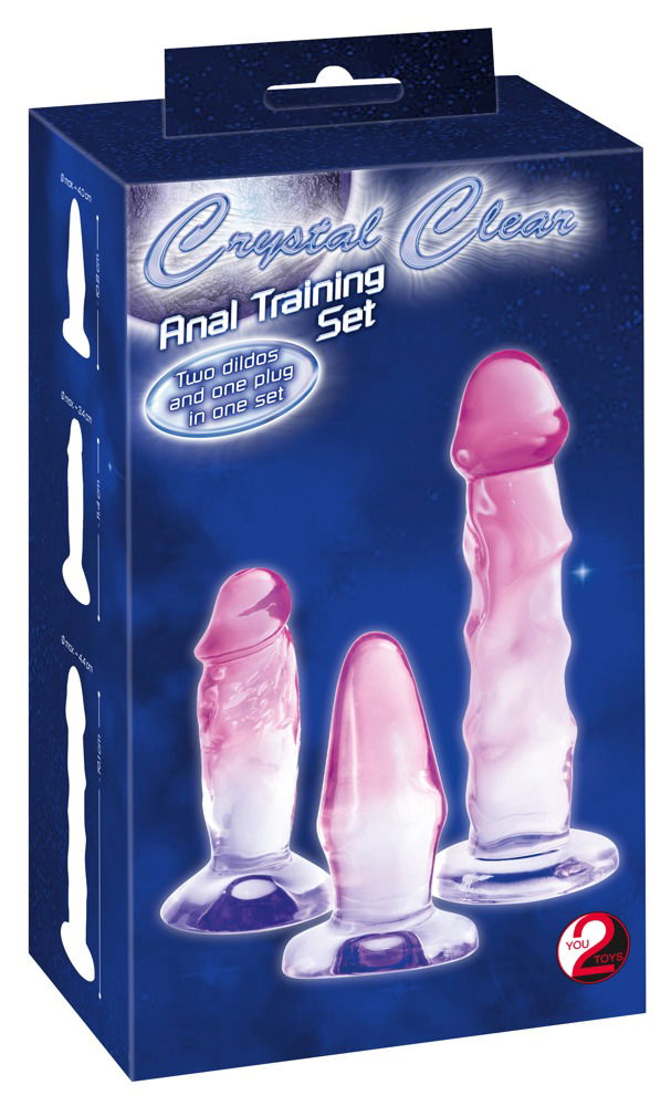 Crystal Clear Anal Training Set - 3-teiliges Toy-Trio für anale Vergnügen und Dehntraining Pink/Transparent