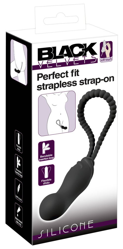 Black Velvets Flexi-Fit Strapless Strap-On - Perfektes Vergnügen! schwarz