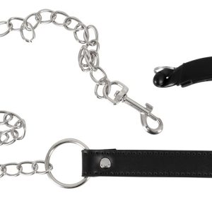 Bad Kitty Pussy Clamp mit Leine schwarz