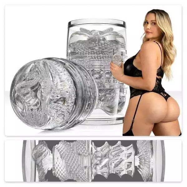 Fleshlight Quickshot Mia Malkova - Beidseitig verwendbarer Masturbator transparent