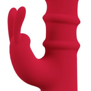 You2Toys Rabbit Vibrator mit 3 beweglichen Ringen Rot/Rosegold