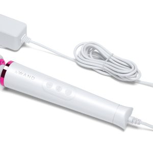 le Wand Powerful Petite Plug-In Vibrating Massager - Kompakter Luxus-Massagestab weiß