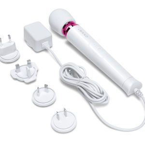 le Wand Powerful Petite Plug-In Vibrating Massager - Kompakter Luxus-Massagestab weiß