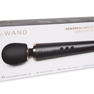 le Wand Powerful Petite Plug-In Vibrating Massager - Kompakter Luxus-Massagestab schwarz