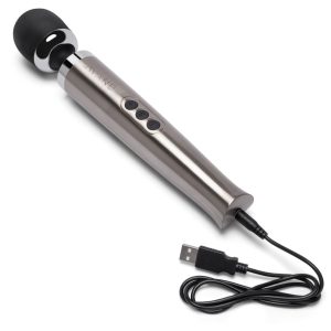 le Wand Die Cast Rechargeable - Luxus-Massagestab in handlicher Größe silber