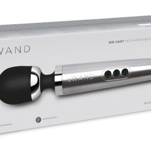 le Wand Die Cast Rechargeable - Luxus-Massagestab in handlicher Größe silber