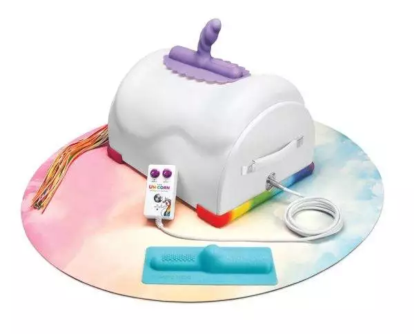 The Cowgirl Unicorn - Premium Sex-Maschine, inkl. 2 Aufsätze, Vibration & Rotation Unicorn