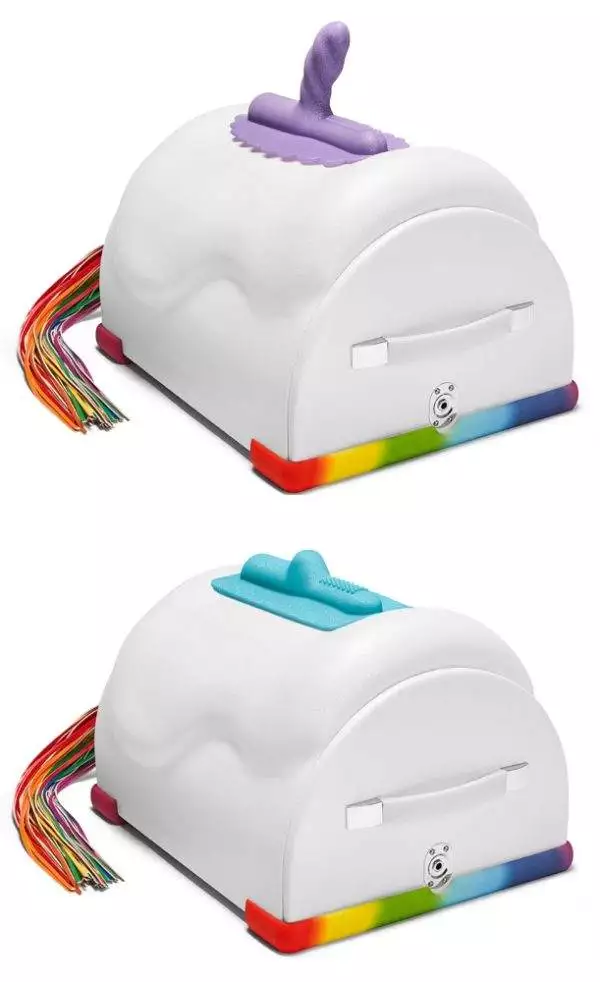 The Cowgirl Unicorn - Premium Sex-Maschine, inkl. 2 Aufsätze, Vibration & Rotation Unicorn