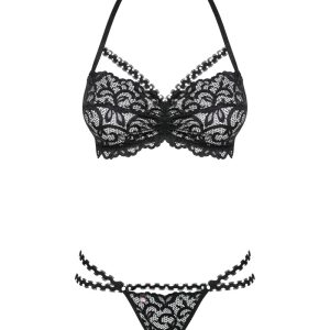 Obsessive Set Heavenlly - Romantischer Soft-BH & String schwarz S/M