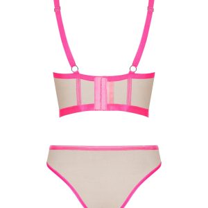 Obsessive Nudelia Set - Soft-BH, Strapsgurt & String braun S/M