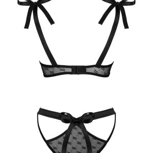 Obsessive Obsessivia Set - Bügel-BH und Slip, sinnlicher Style schwarz L/XL