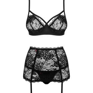 Obsessive Obsessivia Set - Bügel-BH und Slip, sinnlicher Style schwarz S/M