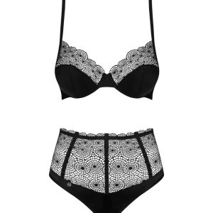 Obsessive Serena Love - Spitzen Dessous Set schwarz S/M