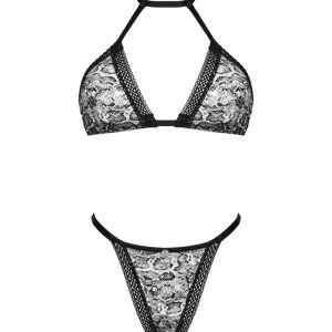 Obsessive Wonderia Set - 3-teiliges Set: Soft-BH, Strapsgurt & String S/M