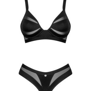 Obsessive Amor Cherris Set - 3-teiliges rotes Spitzen-Set schwarz M/L